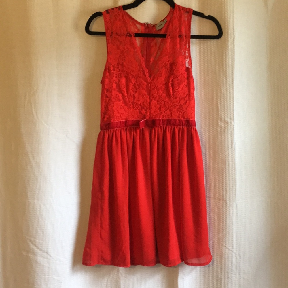 Red Lacey Sweetheart Dress
